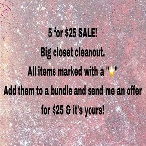 5 for $25 Closet Cleanout!